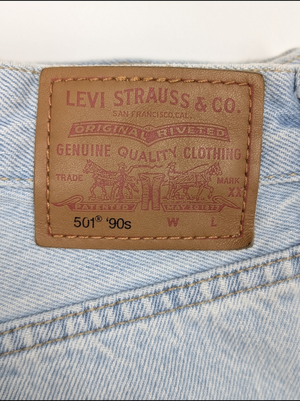 Levi’s 501 ’90s Ever Afternoon Light Wash Straight Leg Button Fly Jeans 29x30 - Picture 6 of 11